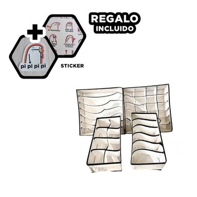 SET DIVERSOS ORGANIZADORES RYBIU HO32144 BLANCO 4 + REGALO STICKERS