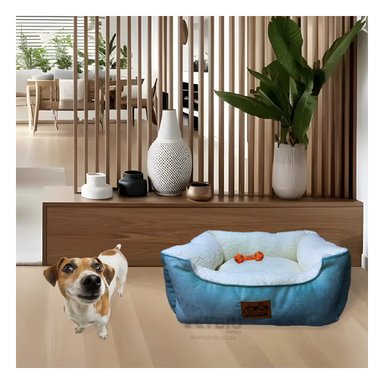 CAMA PERROS Y GATOS MA32264 RYBIU EN TONO HADE Y PERLA TALLA M + PAPEL DE REGALO