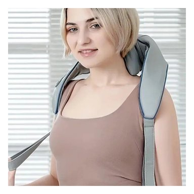 MASAJEADOR RYBIU CORPORAL ESPALDA CUELLO HO29763 BIENESTAR COLOR GRIS + REGALO STICKERS - 2