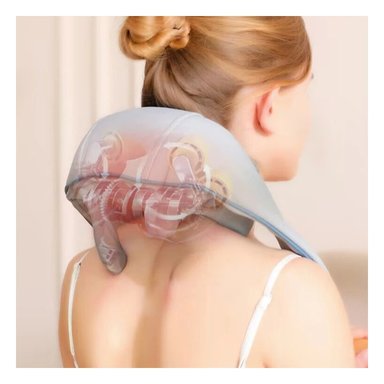 MASAJEADOR RYBIU CORPORAL ESPALDA CUELLO HO29763 BIENESTAR COLOR GRIS + REGALO STICKERS - 5
