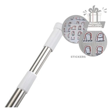 TUBO CORTINA RYBIU HO30832 ACCESORIOS BAÑO GRIS RESISTENTE EN 1.40M A 2.60M PLOMO + REGALO STICKERS