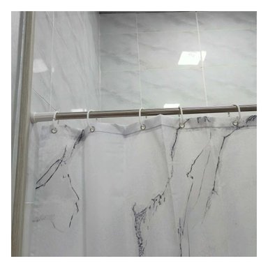 TUBO CORTINA RYBIU HO30832 ACCESORIOS BAÑO GRIS RESISTENTE EN 1.40M A 2.60M PLOMO + REGALO STICKERS - 2