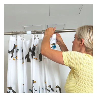 TUBO AJUSTABLE RESISTENTE PARA DUCHA 1,40M A 2.60M PLOMO