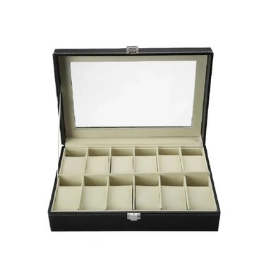 CAJA PORTA RELOJ RYBIU BE30335 NEGRO CON SEPARADEORES