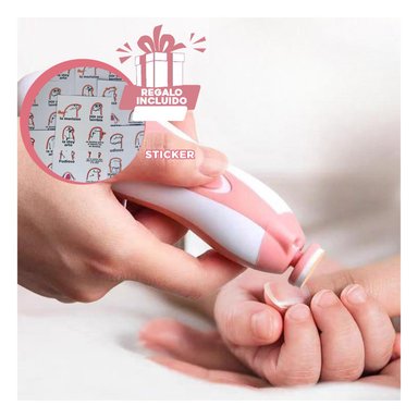 LIMADOR RYBIU CON ALMOHADILLAS BE30313 ROSADO + STICKERS BEBE