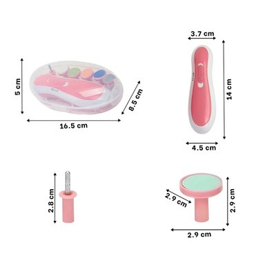 LIMADOR RYBIU CON ALMOHADILLAS BE30313 ROSADO + STICKERS BEBE - 4