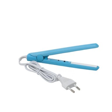 PLANCHA PEQUEÑA DE CABELLO PARA ESTILIZADO EN COLOR CELESTE