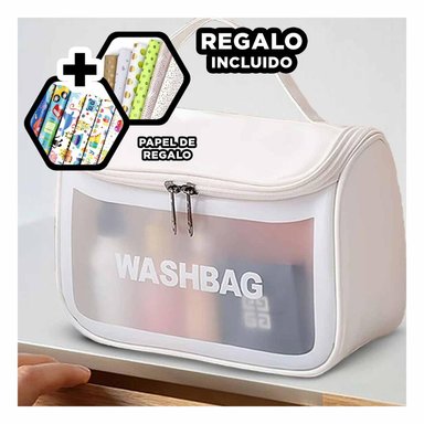 NECESER MAQUILLAJE RYBIU BE30323011 BLANCO Y PAPEL DE REGALO