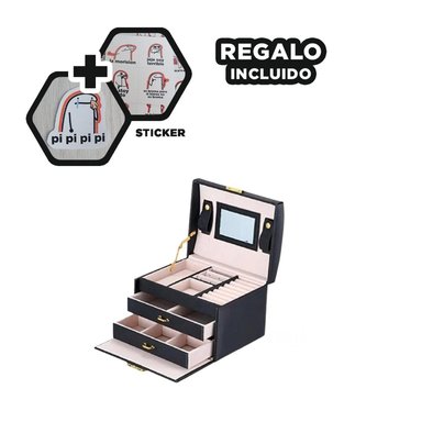 ORGANIZADOR RYBIU BE30331 NEGRO COMPACTO JOYAS DE Y STICKERS