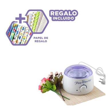 OLLA CALENTADORA CERA DEPILATORIA RYBIU BE30327 ALUMINIO MULTICOLOR + PAPEL REGALO