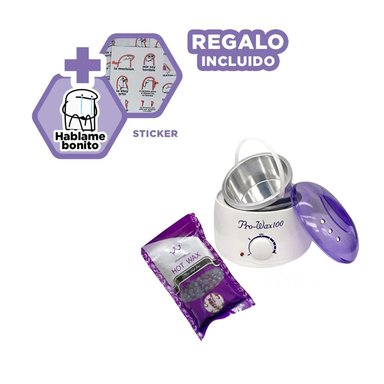 OLLA CALENTADORA CERA DEPILATORIA RYBIU BE30327 COMPACTO MULTICOLOR + STICKERS