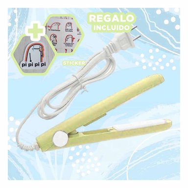 PLANCHA RYBIU BE30322 RESISTENTE ALISADOR MINI VERDE + REGALO STICKERS
