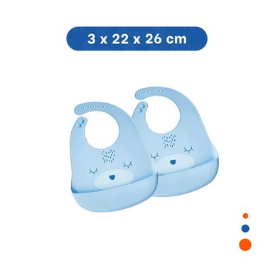 BABERO RYBIU BE32157 SILICONA + PAPEL REGALO CELESTE - 4