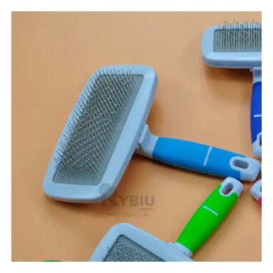 CEPILLO PERRO Y GATO RYBIU PP10L KIT INCLUYE UN MINI PEINE DE PLASTICO CELESTE