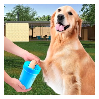 LIMPIADOR PERRO RYBIU MA29654 FORMA CILINDRO CELESTE + STICKERS