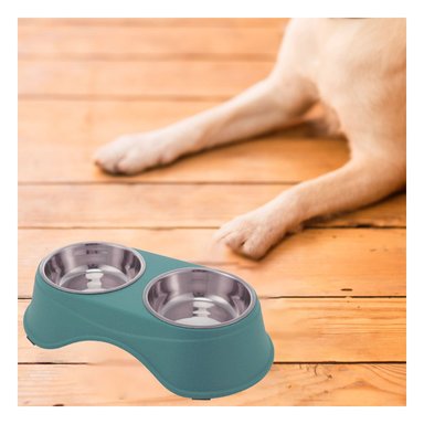 COMEDERO ACERO INOXIDABLE PERRO Y GATO ADECUADO PC120 RYBIU + AGENDITA