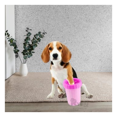 LIMPIADOR PERRO RYBIU MA29655 PET CON CEPILLO SILICONA ROSADO + AGENDITA