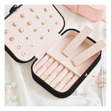 JOYERO RYBIU BE32210 CON ORGANIZADOR Y ESPACIADORES DESMONTABLES NEGRO