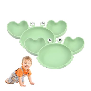 PLATO RYBIU PORTATIL VENTOSA BE32154 VERDE + PAPEL REGALO BEBE