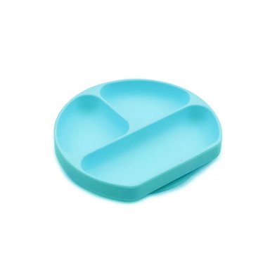 PLATO RYBIU 3 DIVISIONES SILICONA BEBE CELESTE