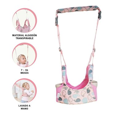 ARNÉS RYBIU BE32164 ANDADOR CAMINADOR BALLENA BEBE ROSADO - 3
