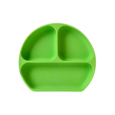 PLATO RYBIU 3 DIVISIONES SILICONA BEBE VERDE