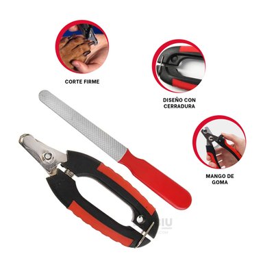 CORTAUÑAS PERRO Y GATO RYBIU PP28L LIMA CON PET ROJO + AGENDITA - 2