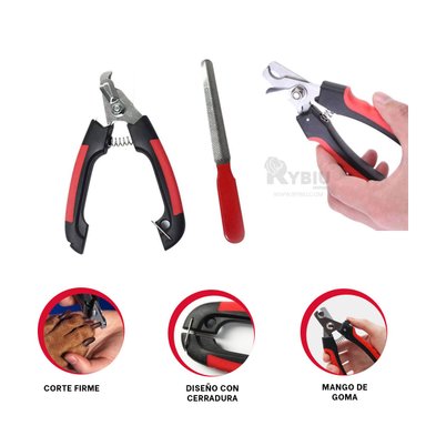 CORTAUÑAS PERRO Y GATO RYBIU PP28L LIMA CON PET ROJO + AGENDITA - 3