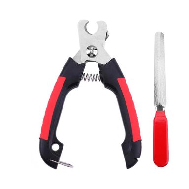 CORTAUÑAS PERRO Y GATO RYBIU PP28L ALICATE PARA PET ERGONÓMICO DE ROJO + STICKERS - 3