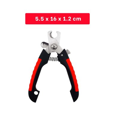 CORTAUÑAS PERRO Y GATO RYBIU PP28L ALICATE PARA PET ERGONÓMICO DE ROJO + STICKERS - 4