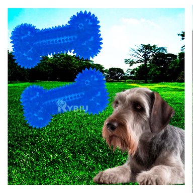 SET PERRO MA29850 RYBIU PARA CON LUZ LED AZUL Y PAPEL DE REGALO