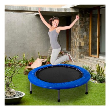 TRAMPOLÍN RYBIU DE30677 23X100CM RESISTENTE TAMAÑO M EN AZUL + PAPEL REGALO