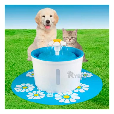 BEBEDERO PERRO Y GATO MA30043 FUENTE EXCEPCIONAL JARDINES COLORACION CELESTE 1.6 LT RYBIU