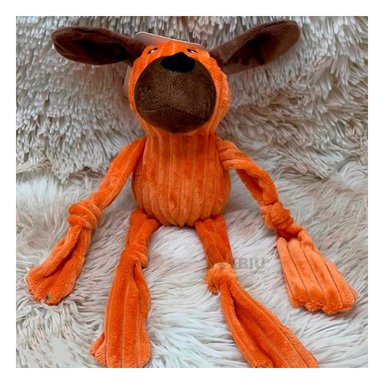 PELUCHE PERRO Y GATO MA30038 RYBIU DIDACTICO NARANJA