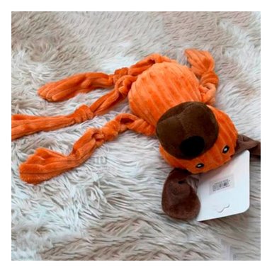 PELUCHE PERRO Y GATO MA30038 RYBIU RESISTENTE NARANJA Y STICKERS