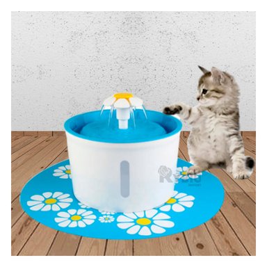 BEBEDERO PERRO Y GATO MA30043 FUENTE MASCOTA CASA TONO CELESTE Y AGENDITA 1.6 LT RYBIU