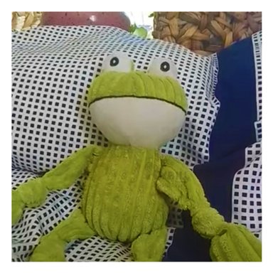 PELUCHE PERRO Y GATO MA30037 RYBIU CON FORMA DE SAPO DIVERTIDO VERDE LIMON