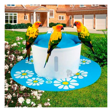 BEBEDERO PERRO Y GATO MA30043 FUENTE DISEÑO CIRCULAR CELESTE Y PAPEL REGALO 1.6 LT RYBIU