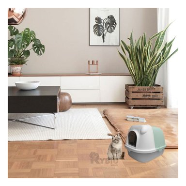 ARENERO GATO RYBIU MA30041 CON CUBIERTA DIDACTICA VERDE Y PLOMO + AGENDITA