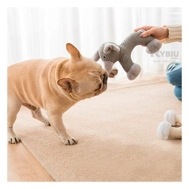 PELUCHE CON MUSICA PARA PERROS DE COLOR MARRON