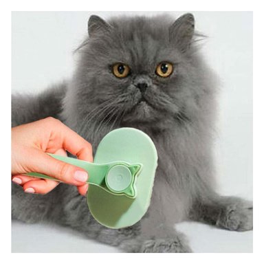 CEPILLO GATO RYBIU MA29963 CON MANGO ANTIDESLIZANTE VERDE + PAPEL DE REGALO - 5