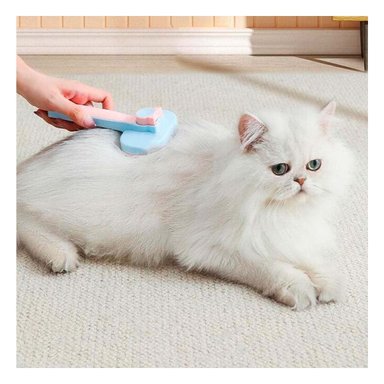 CEPILLO GATO RYBIU MA29962 CON MANGO ANTIDESLIZANTE ROSADO + PAPEL DE REGALO - 2