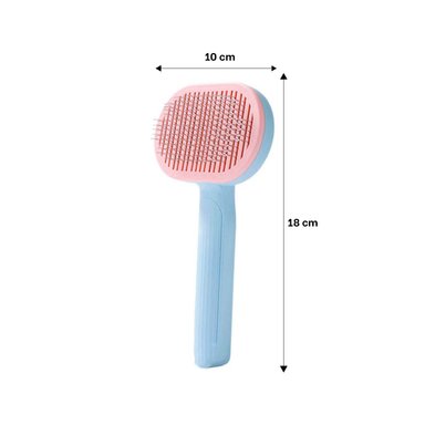 CEPILLO GATO RYBIU MA29962 CON MANGO ANTIDESLIZANTE ROSADO + PAPEL DE REGALO - 4