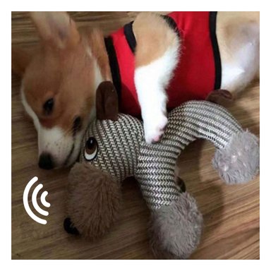 PELUCHE ACOLCHONADO DE FELPA PERROS MA30070 RYBIU BEIGE Y MARRON +AGENDITA