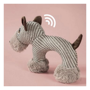 PELUCHE ACOLCHONADO DE FELPA PERROS MA30070 RYBIU BEIGE Y MARRON +AGENDITA - 4