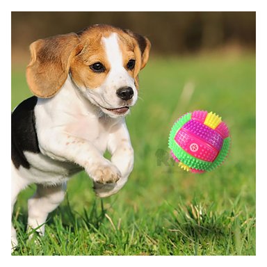 PELOTA PERROS MA30030 RYBIU INTERACTIVA PARA JUEGOS ROSADO +PAPEL DE REGALO