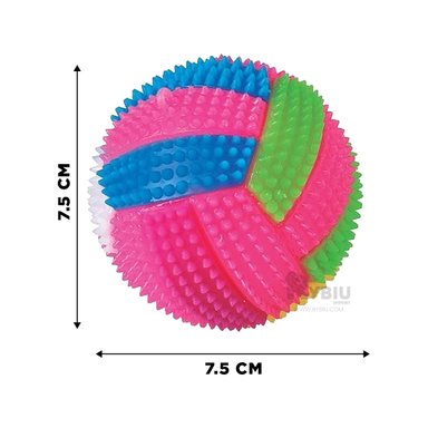 PELOTA  PERRO MA30030 DINAMICO CON SONIDO ROSADO +STICKERS RYBIU