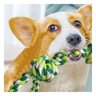 SOGA ALGODÓN MA29954 CON AGARRADERA Y DOS CUERDAS VERDE RYBIU