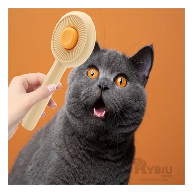 CEPILLO PERRO Y GATO RYBIU MA29959 Y QUITA PELUSA NARANJA + PAPEL DE REGALO