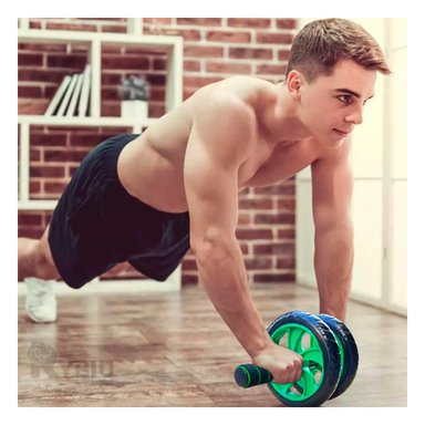 RUEDA RYBIU DE30657 PORTATIL Y TAPETE DE EJERCICIO VERDE + REGALO STICKERS